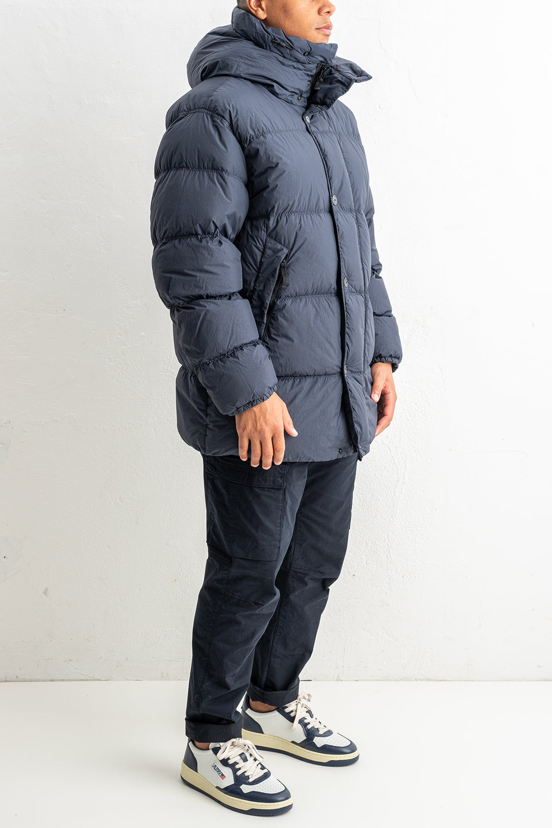 Crinkle Reps NY Recycled Nylon Down Parka 4100012 Navy Blue