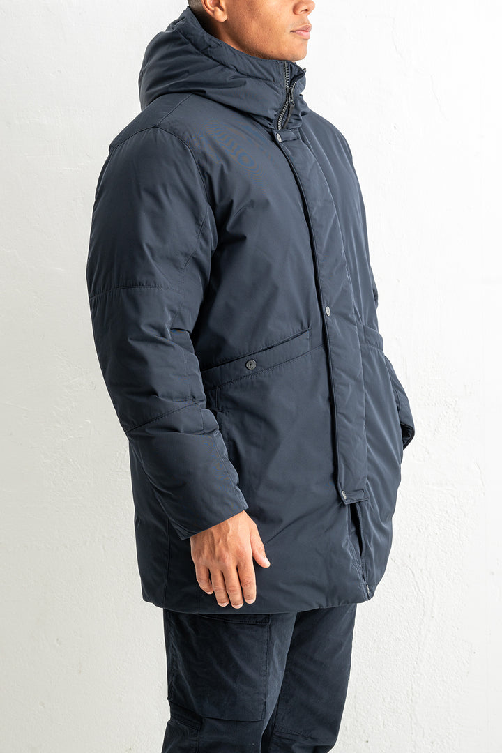 Mirco Twill Long Parka 7100008 Navy Blue
