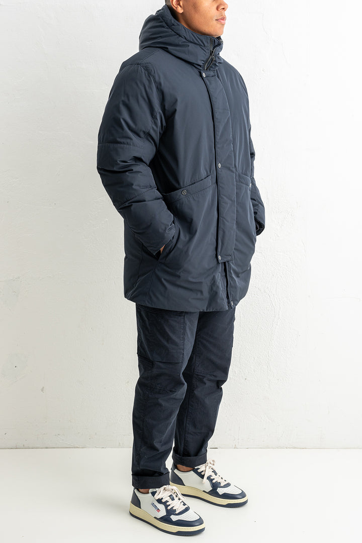 Mirco Twill Long Parka 7100008 Navy Blue