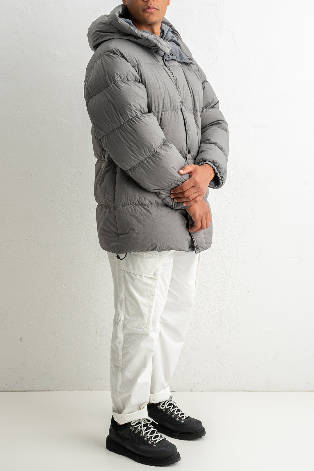 Crinkle Reps NY Recycled Nylon Down Parka 4100012 CEMENT