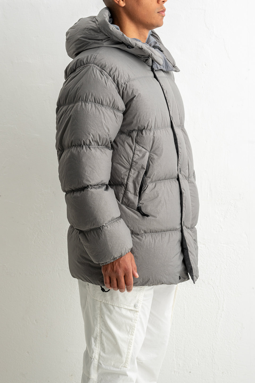 Crinkle Reps NY Recycled Nylon Down Parka 4100012 CEMENT