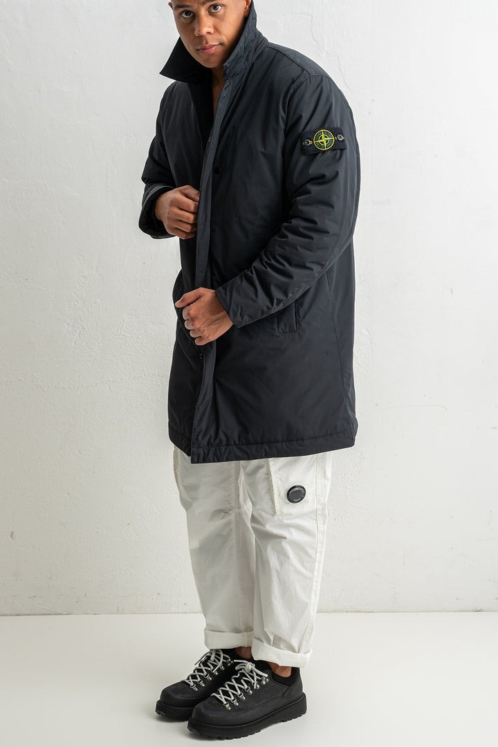 Micro Twill Long Coat 7100007 Black