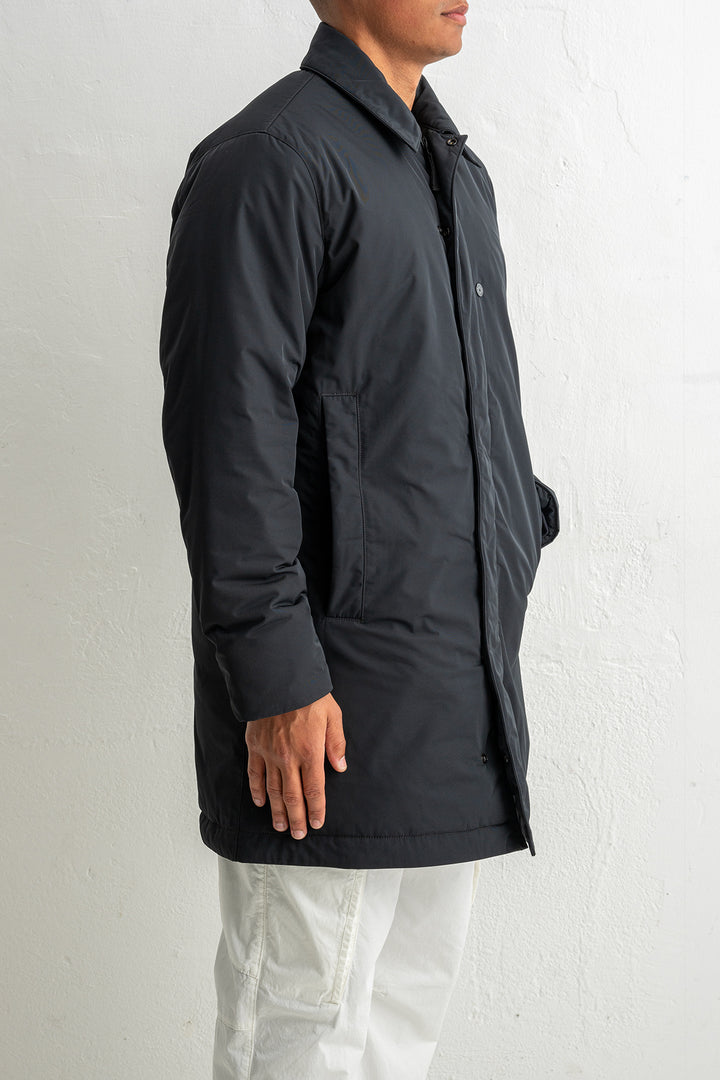 Micro Twill Long Coat 7100007 Black