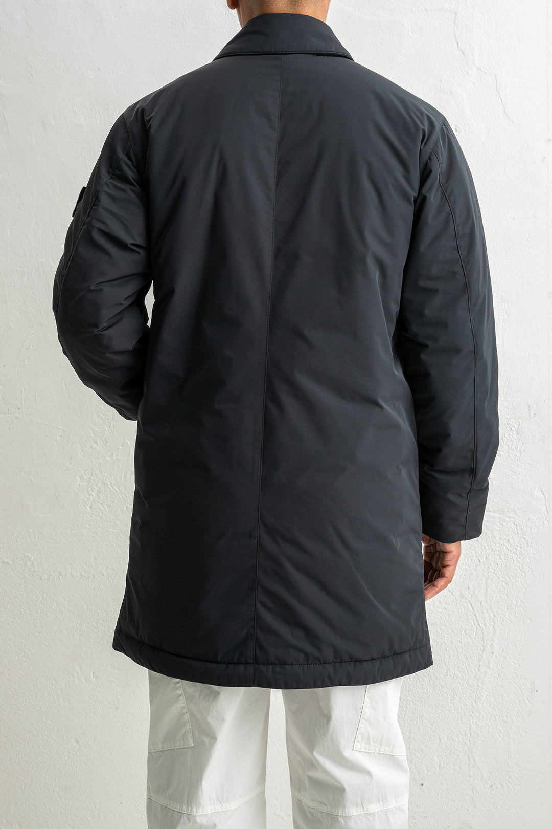 Micro Twill Long Coat 7100007 Black