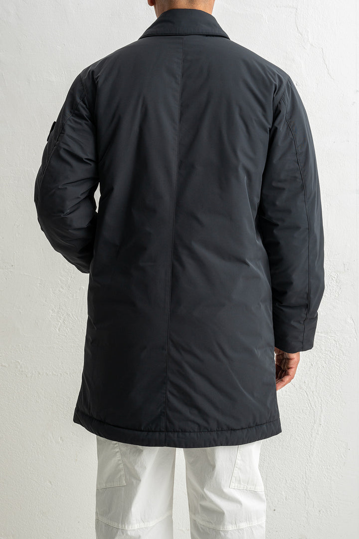 Micro Twill Long Coat 7100007 Black