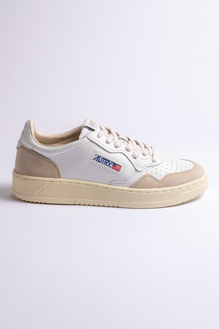 Medalist Leather Suede Sneaker White