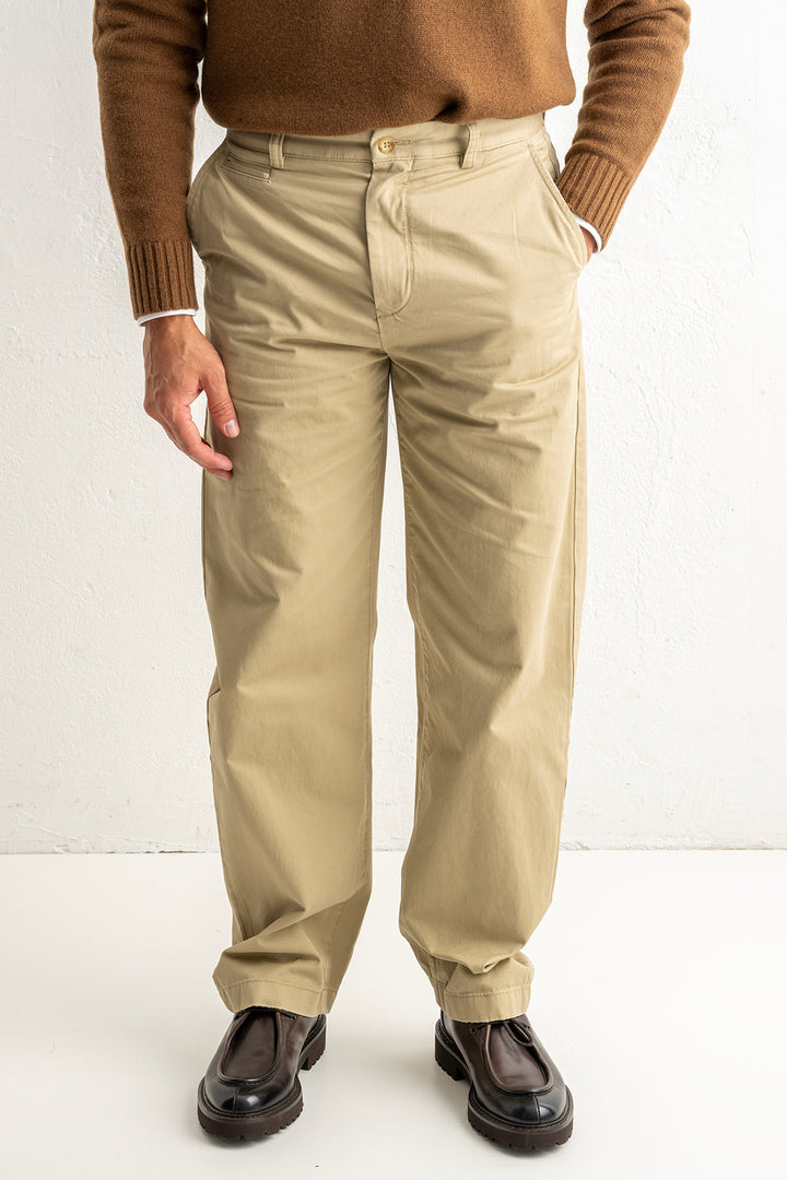 Cotton Twill Chinos WOODY BEIGE