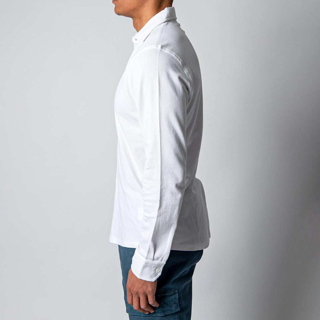 Jersey Pique Shirt White