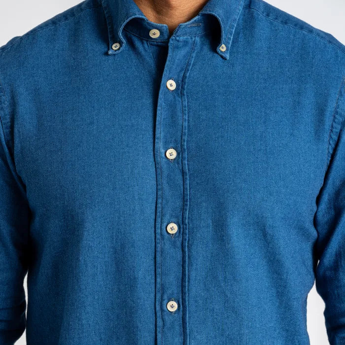 Indigo Flannel BD Shirt DENIM BLUE