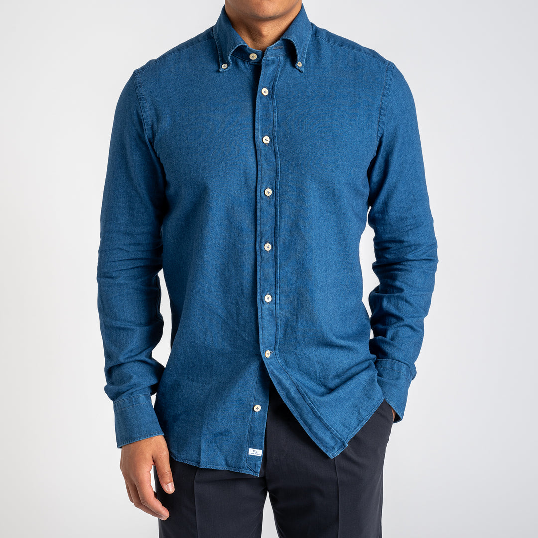 Indigo Flannel BD Shirt DENIM BLUE