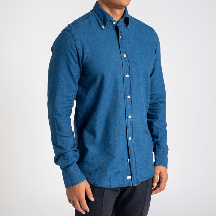 Indigo Flannel BD Shirt DENIM BLUE
