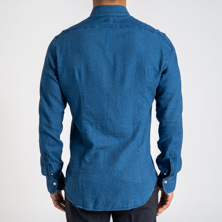 Indigo Flannel BD Shirt DENIM BLUE