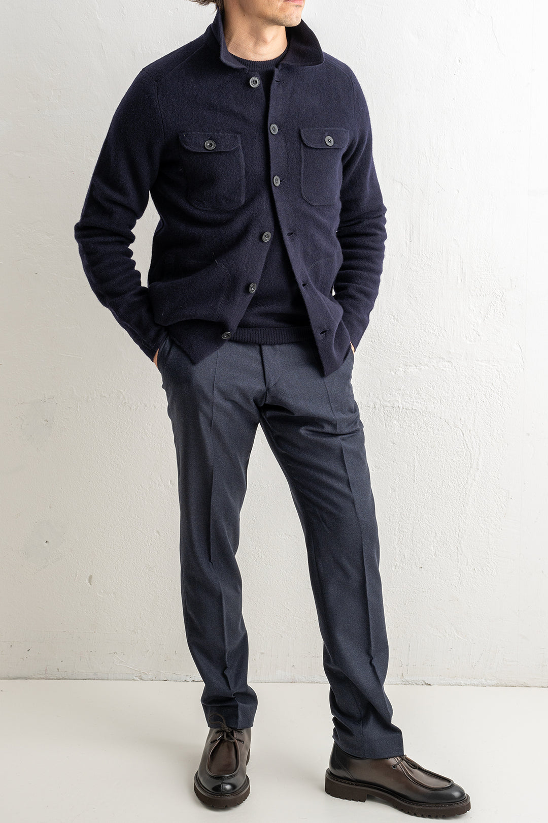 Ferndale Explorer Knitted Shirt Navy