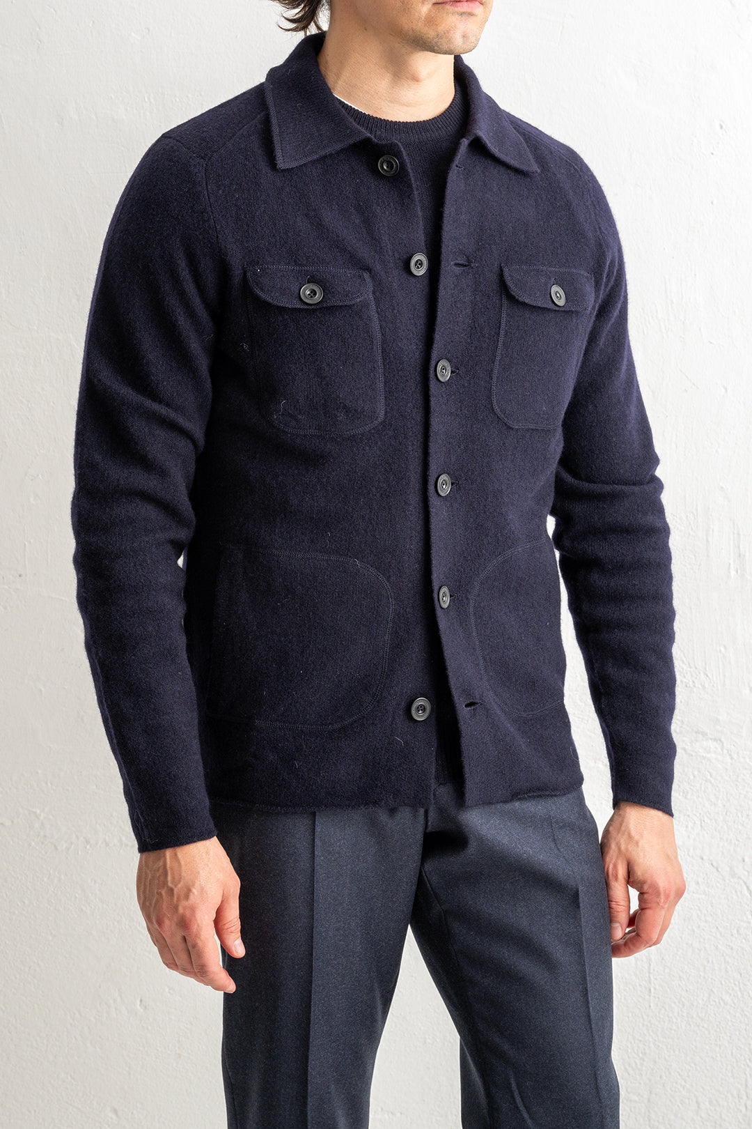 Ferndale Explorer Knitted Shirt Navy