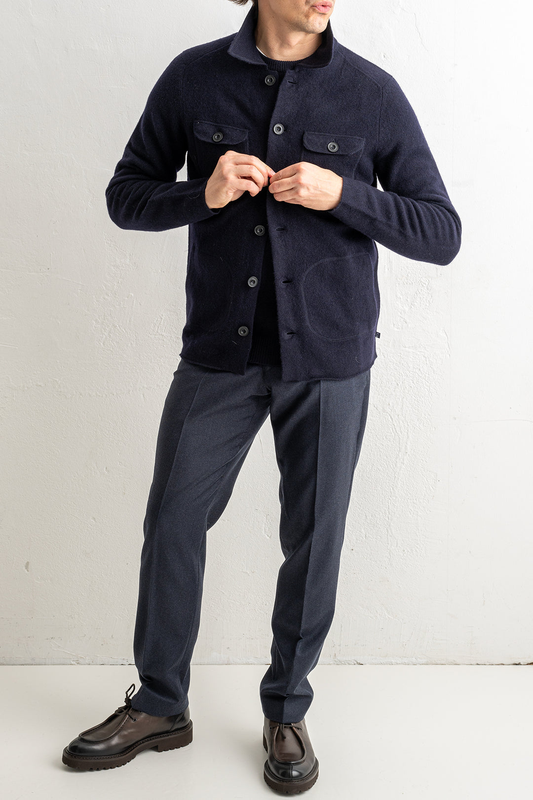 Ferndale Explorer Knitted Shirt Navy