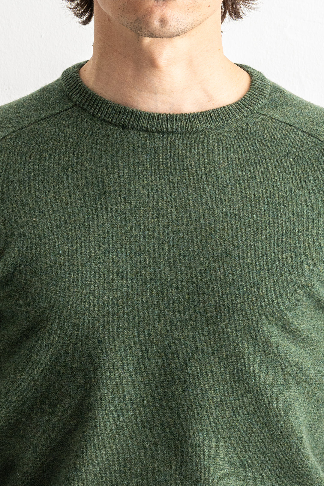 Lenzie Lambswool Saddle Crewneck ROSEMARY