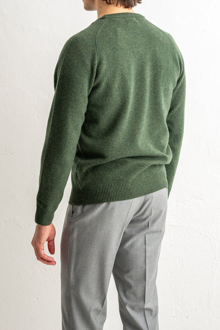 Lenzie Lambswool Saddle Crewneck ROSEMARY