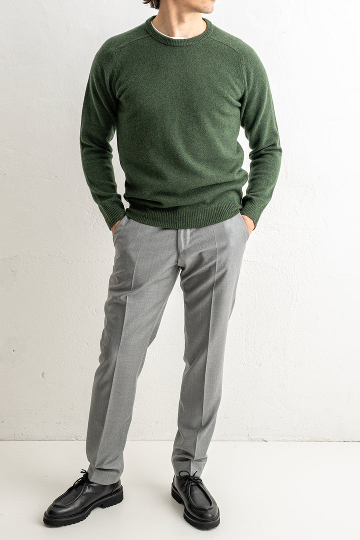 Lenzie Lambswool Saddle Crewneck ROSEMARY