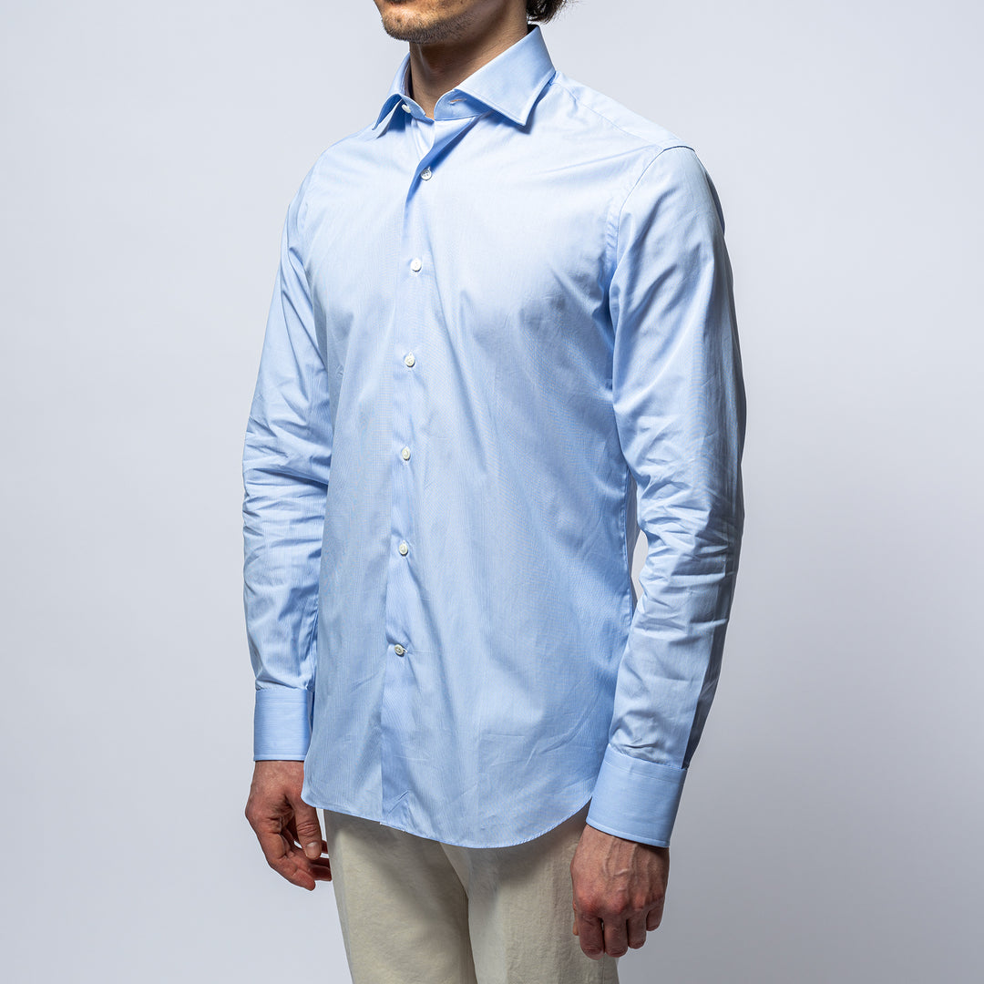 Cotton Micro Stripe Regular Fit Blue