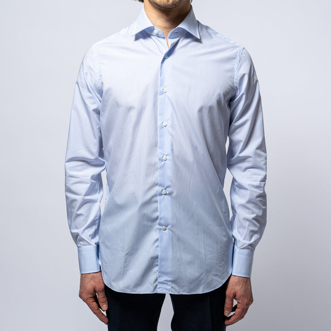 Cotton Stripe Regular Fit Blue