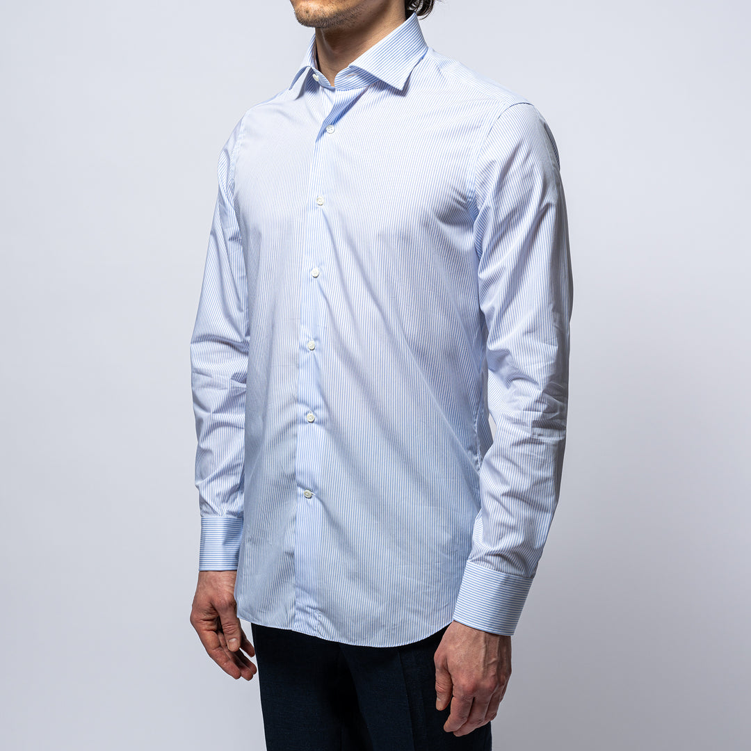 Cotton Stripe Regular Fit Blue