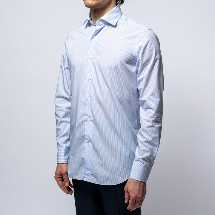 Cotton Stripe Regular Fit Blue