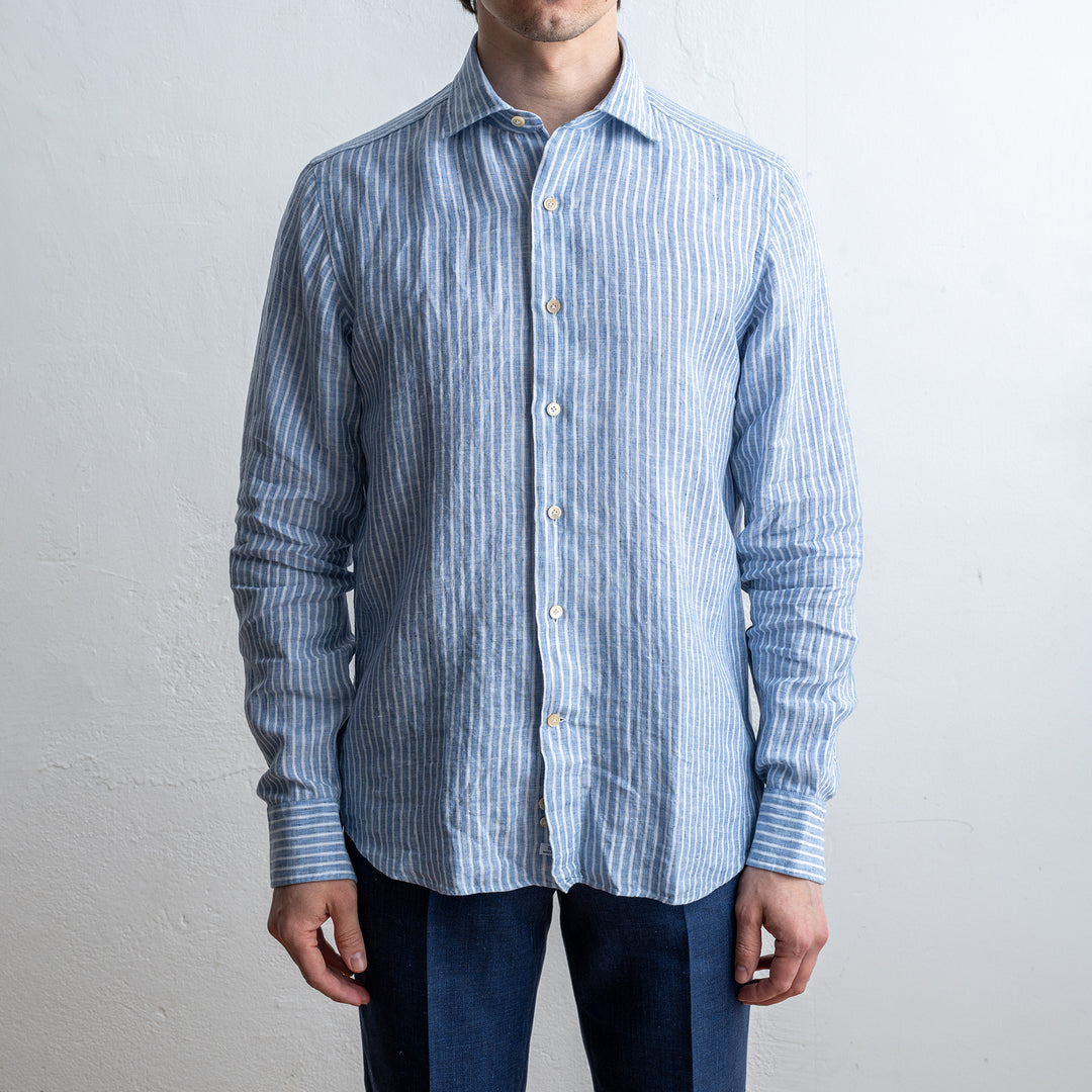 Linen Aloe Vera Shirt Blue