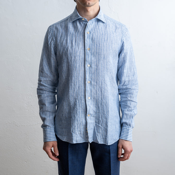 Linen Aloe Vera Shirt Blue