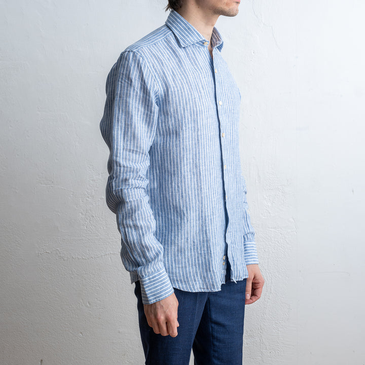 Linen Aloe Vera Shirt Blue