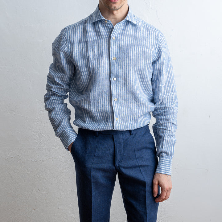 Linen Aloe Vera Shirt Blue