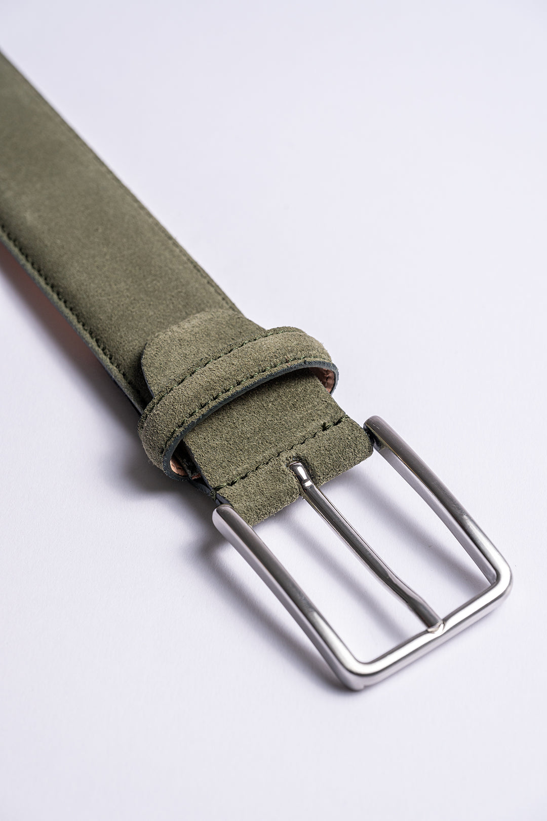 Leather Belt Olive