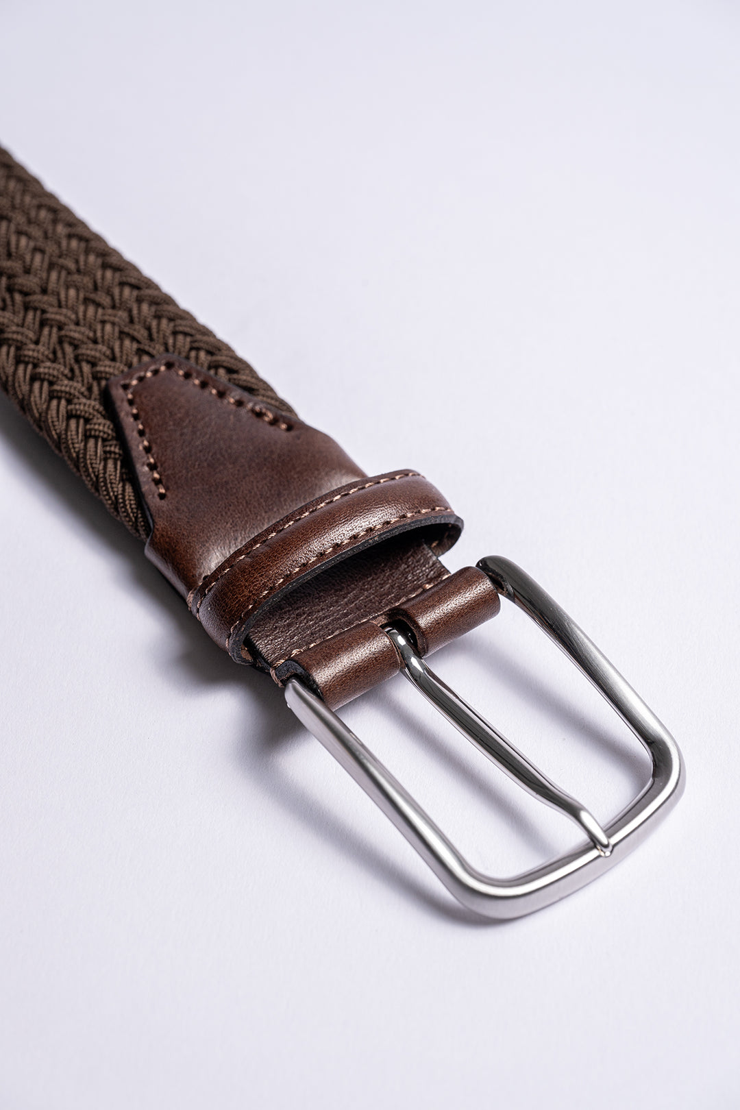 Stretch Woven Belt Brown