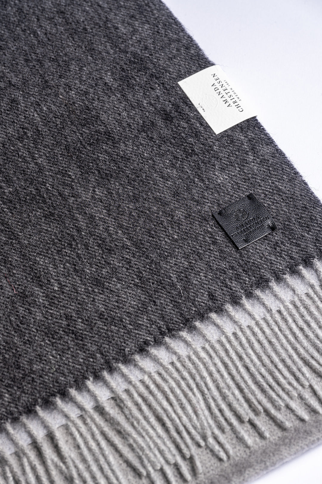 Double Face Wool Scarf Black