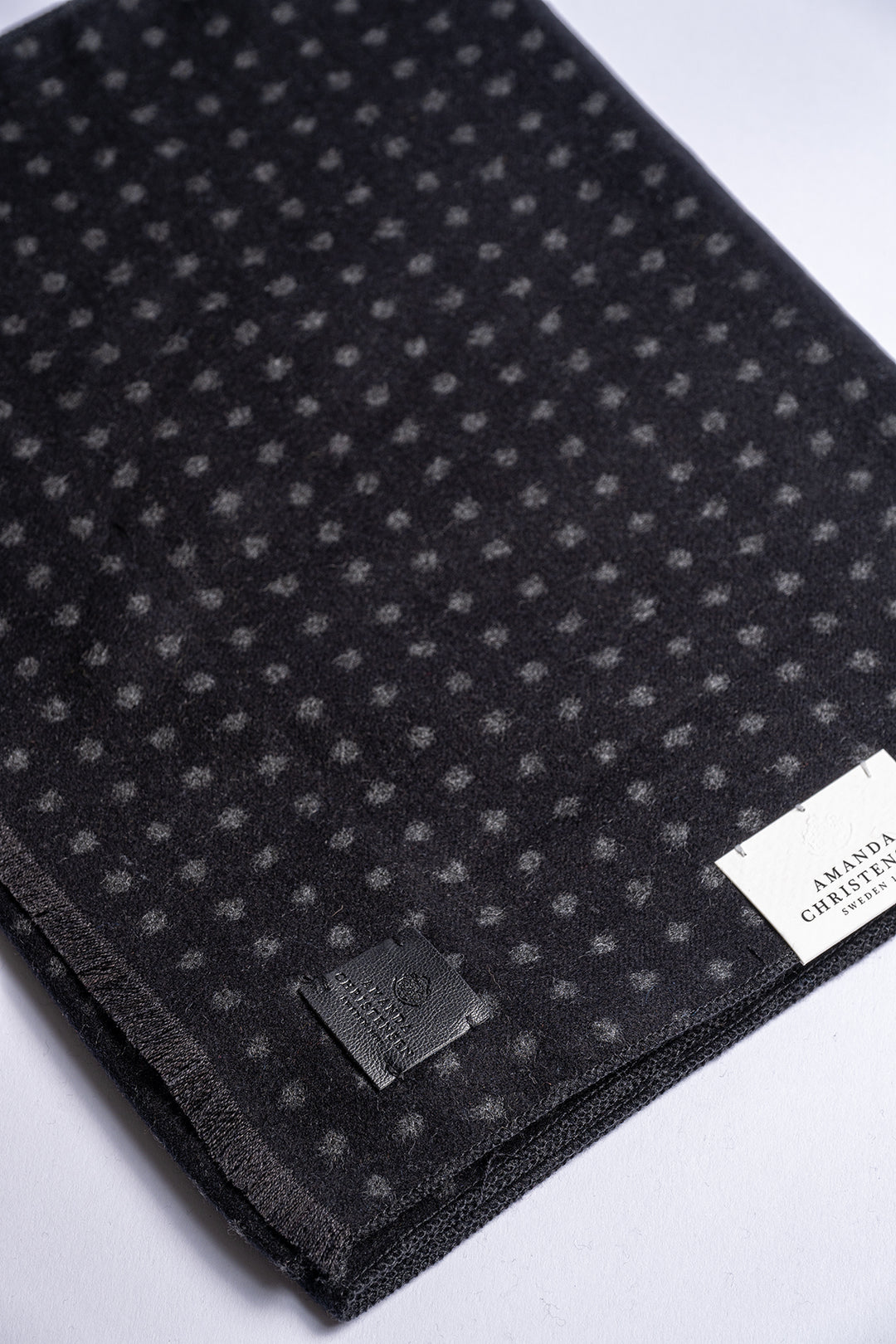 Double Face Silk Scarf Black
