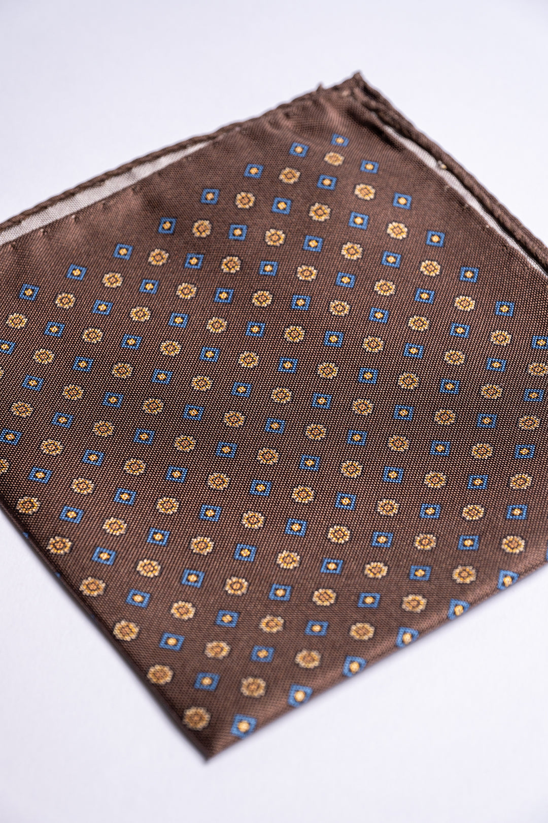 Silk Pocket Square Brown