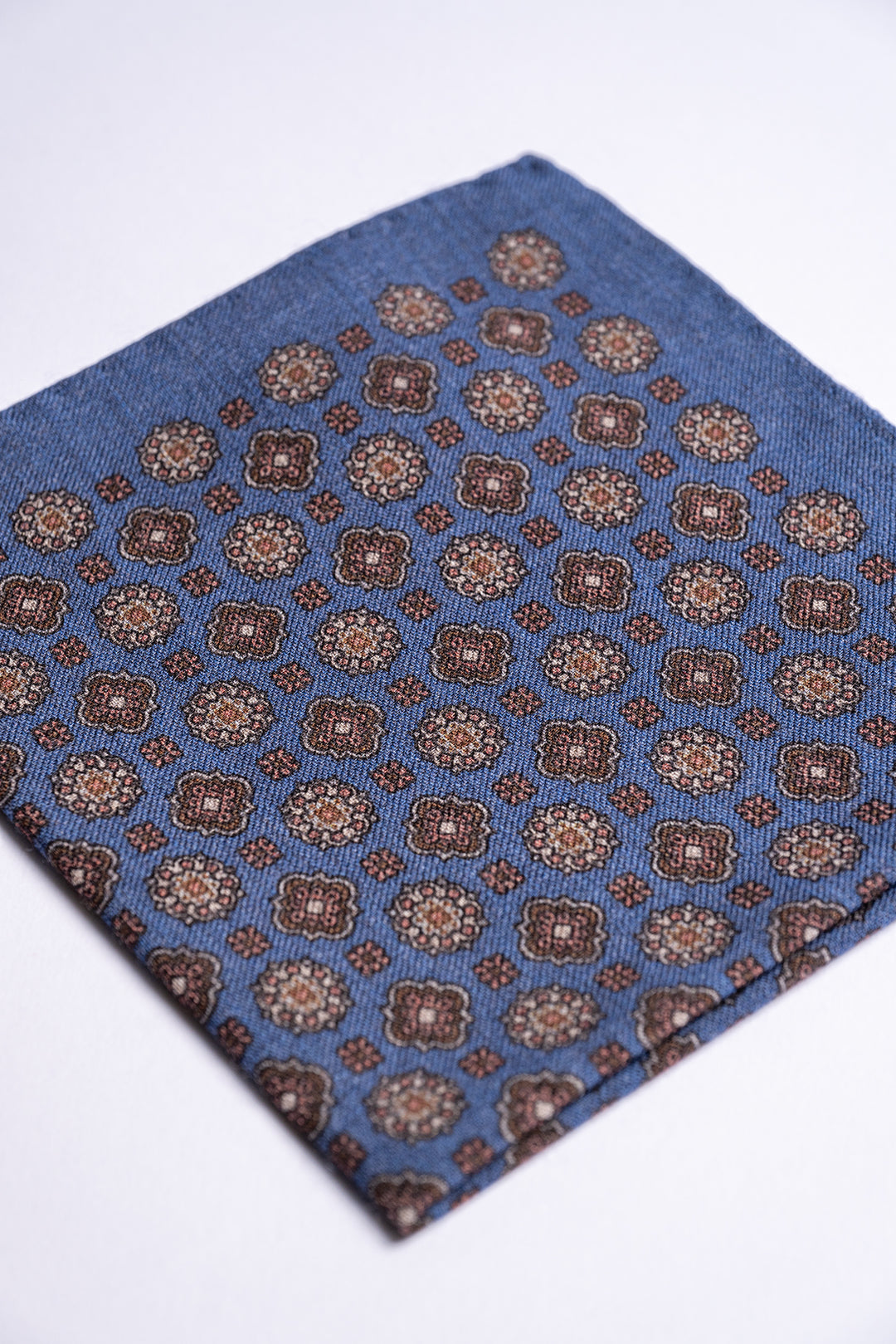 Wool Pocket Square Blue
