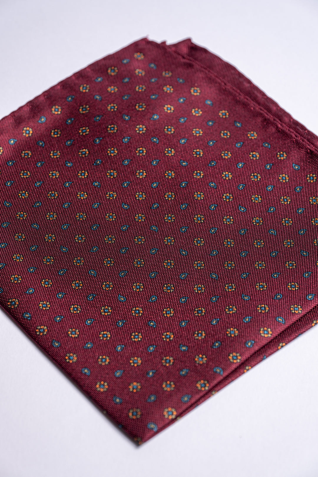 Silk Pocket Square Bordeaux