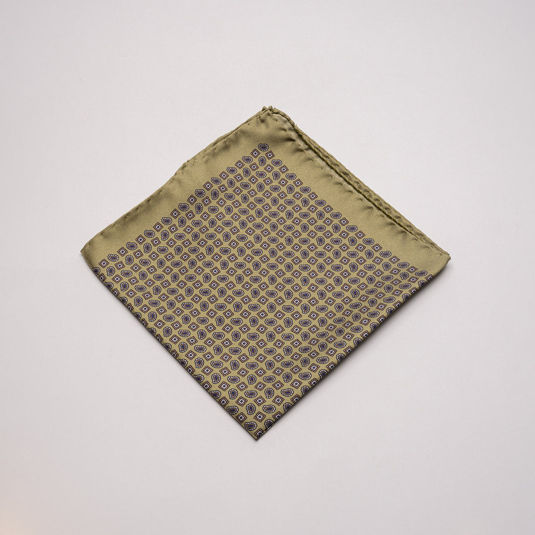 Pocket Square Olive