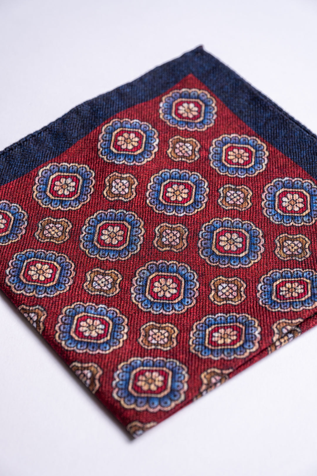 Wool Double Face Pocket Wine red