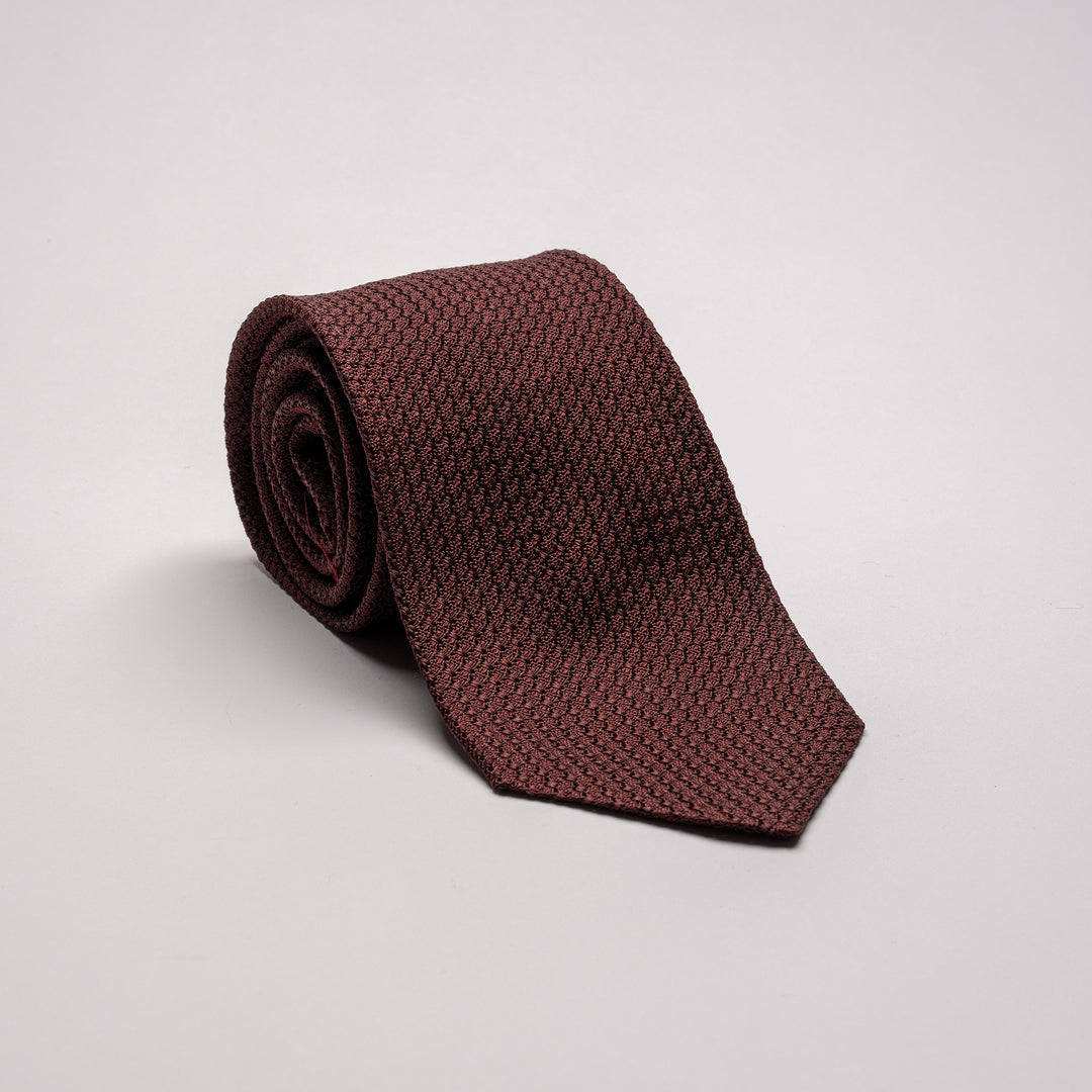 GRENADINE SILK TIE 314 Bordeaux