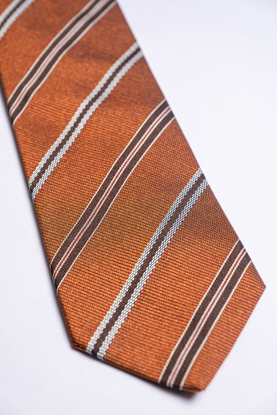 Classic Cotton Silk Tie Rust