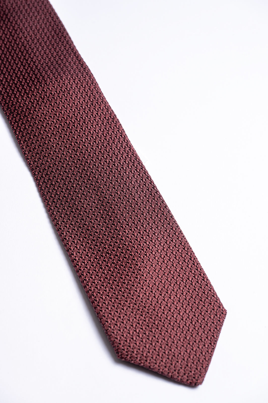 Grenadine Silk Tie BURGUNDY