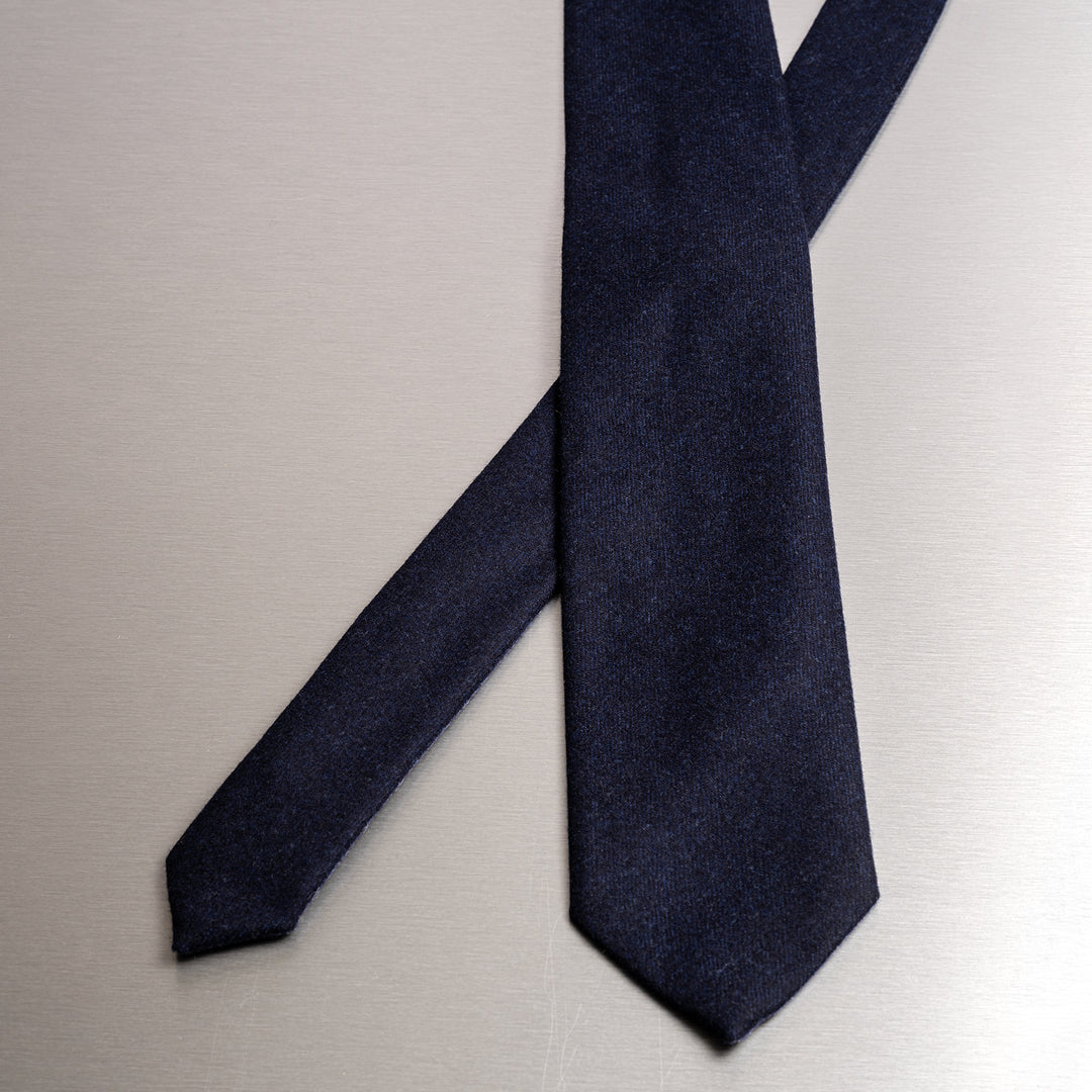 Classic Wool Tie Navy melange