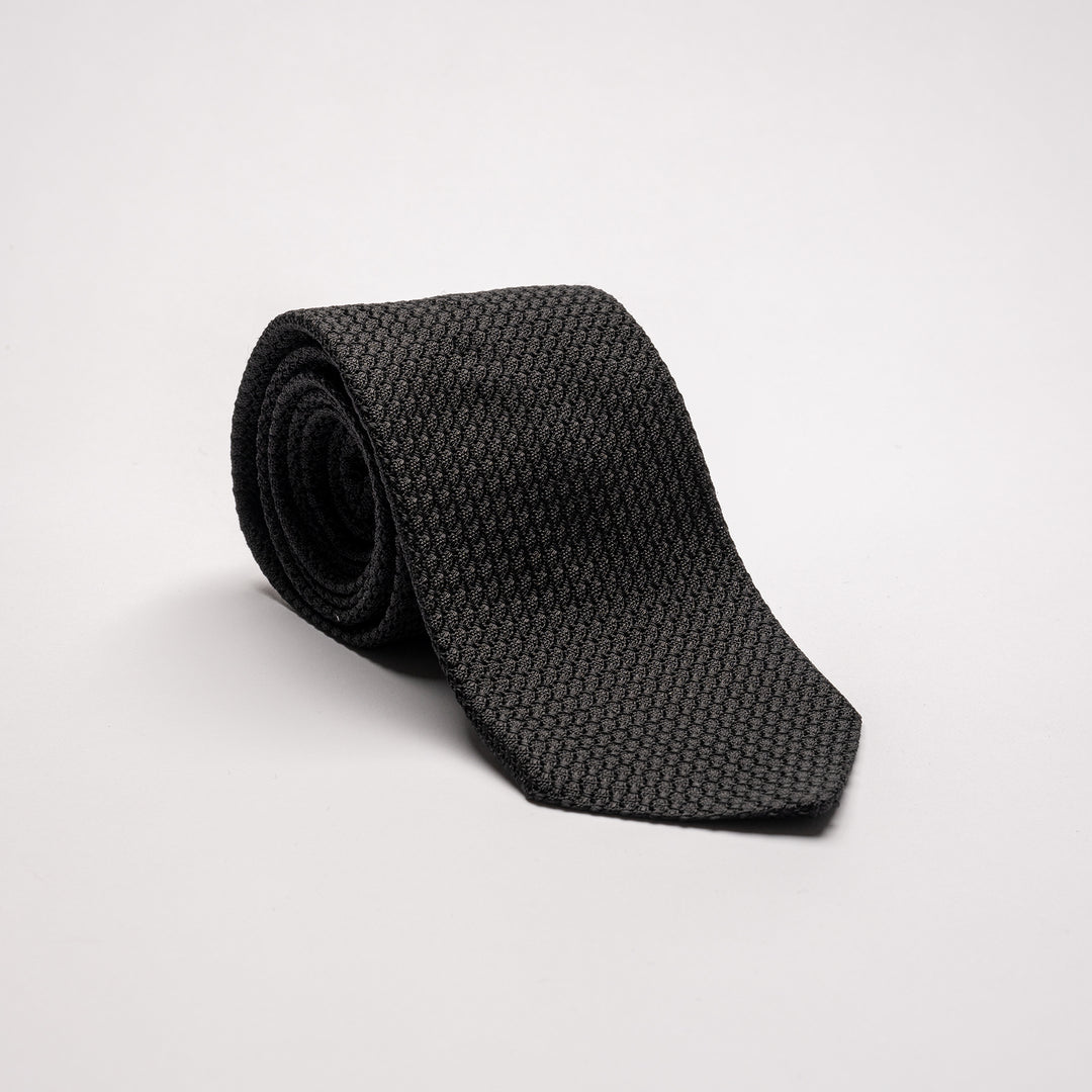 GRENADINE SILK TIE 999 BLACK