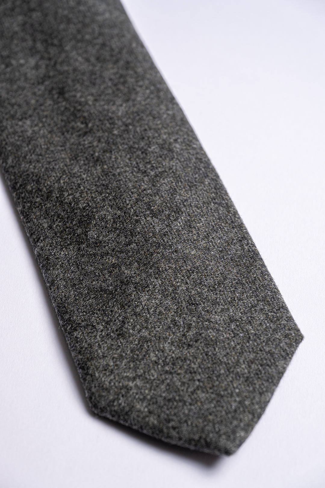 Classic Wool Tie Green Melange