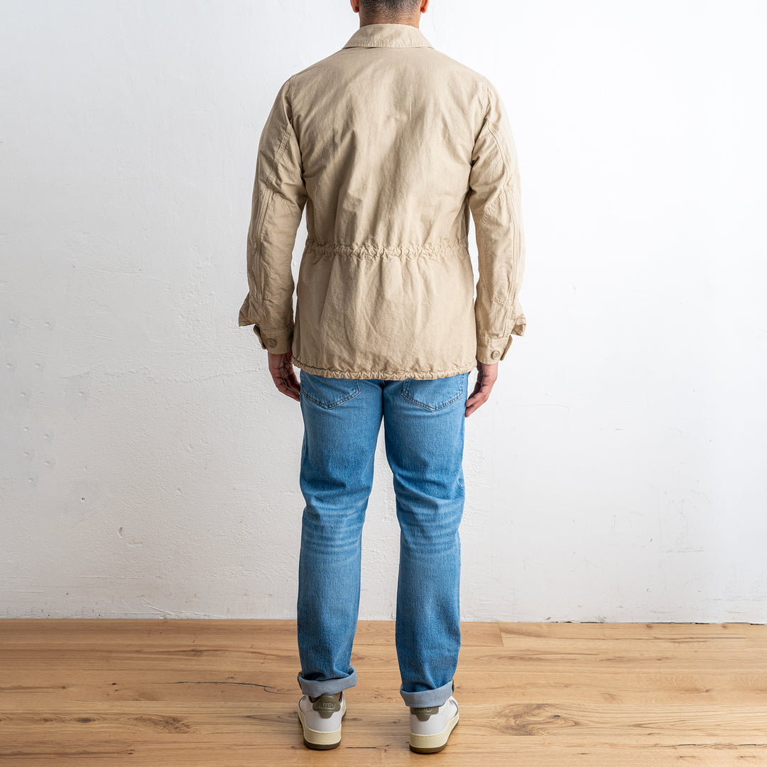BASTOGNE COTTON LINEN FIELD JACKET Beige