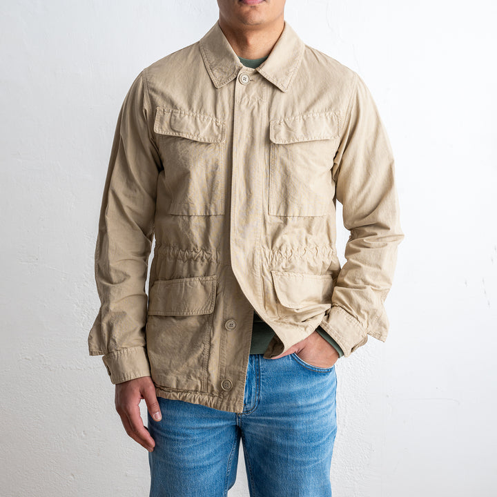 BASTOGNE COTTON LINEN FIELD JACKET Beige