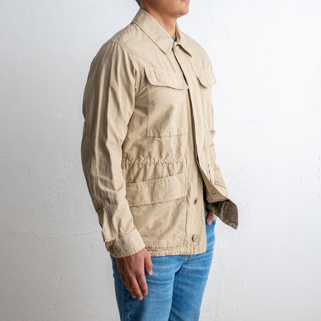 BASTOGNE COTTON LINEN FIELD JACKET Beige