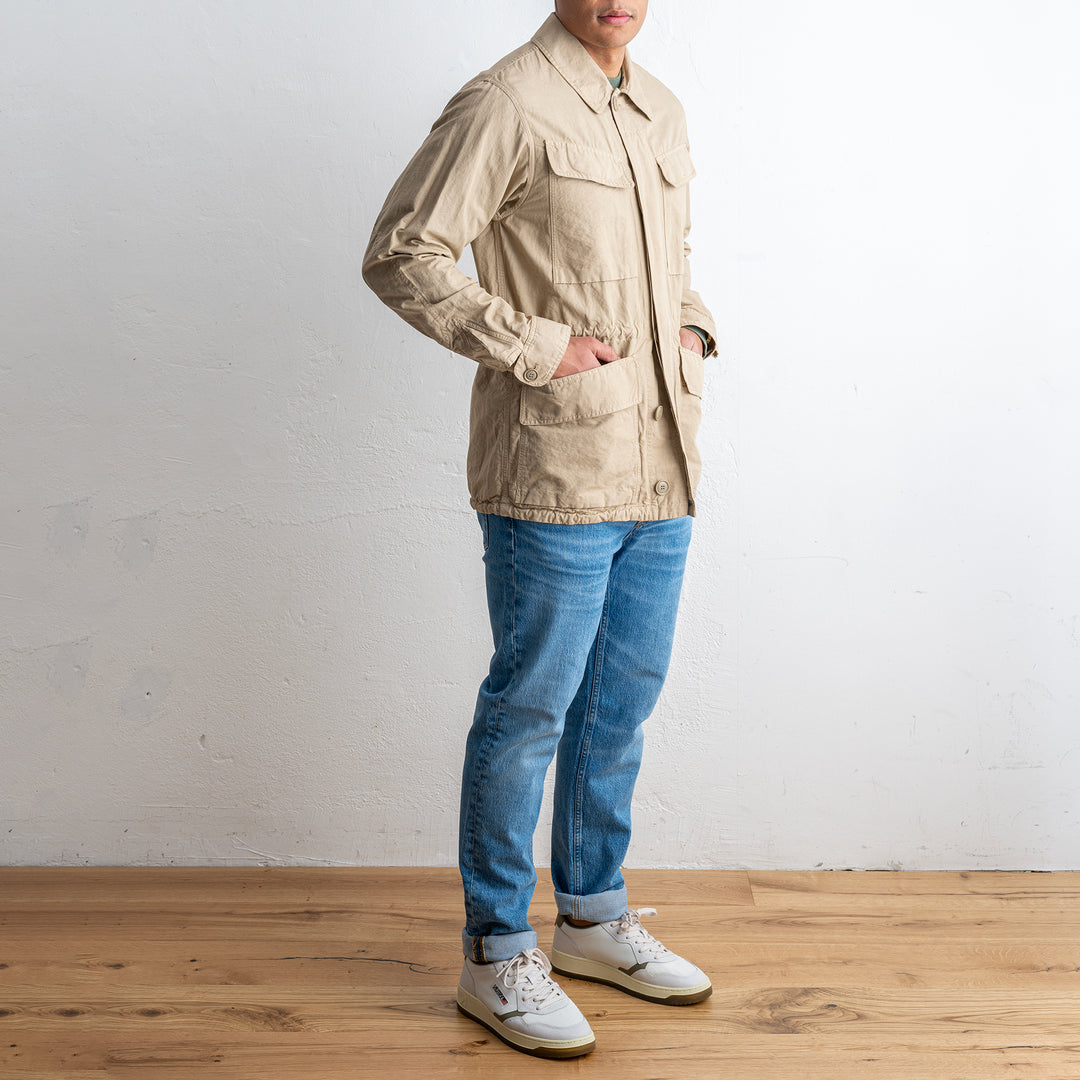 BASTOGNE COTTON LINEN FIELD JACKET Beige
