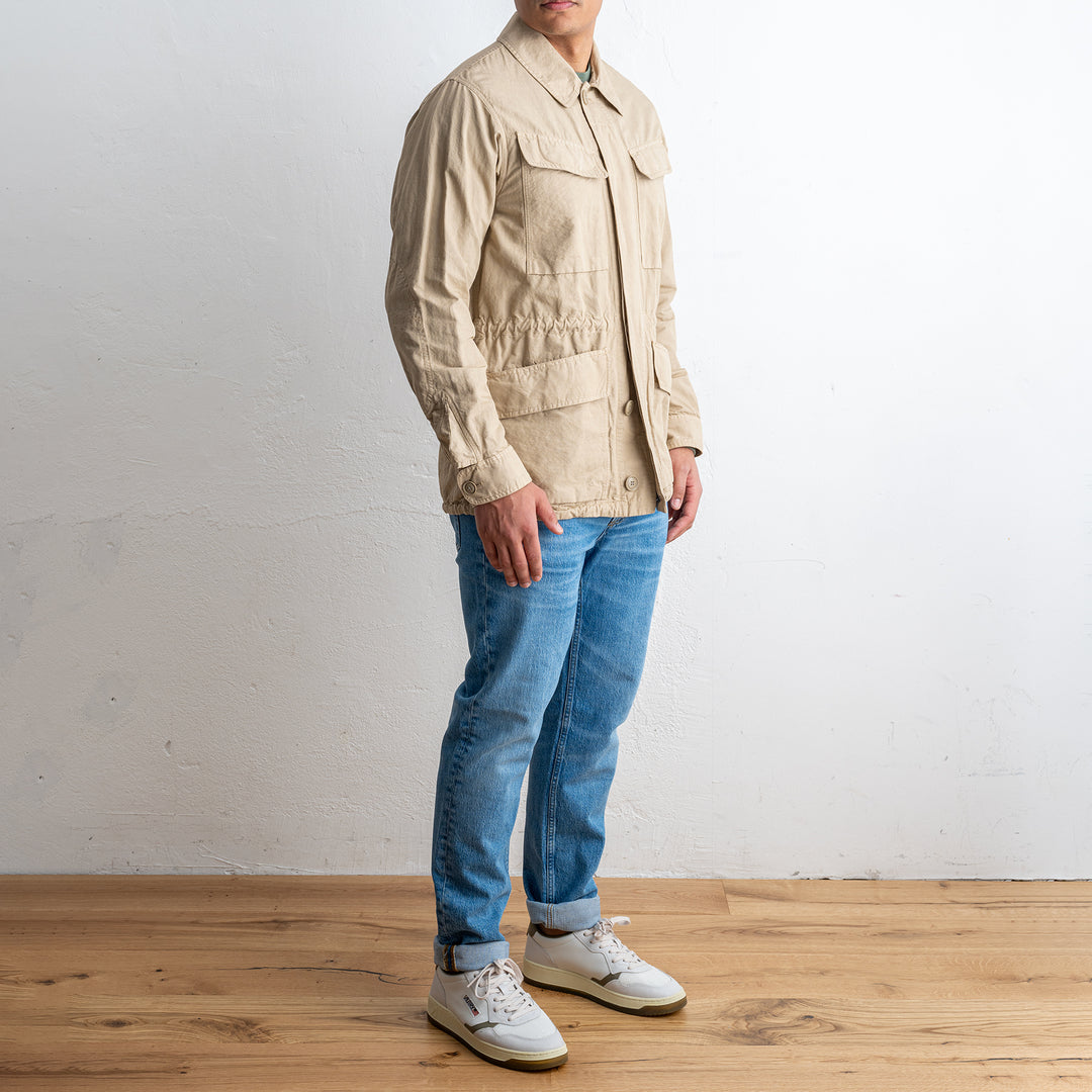BASTOGNE COTTON LINEN FIELD JACKET Beige
